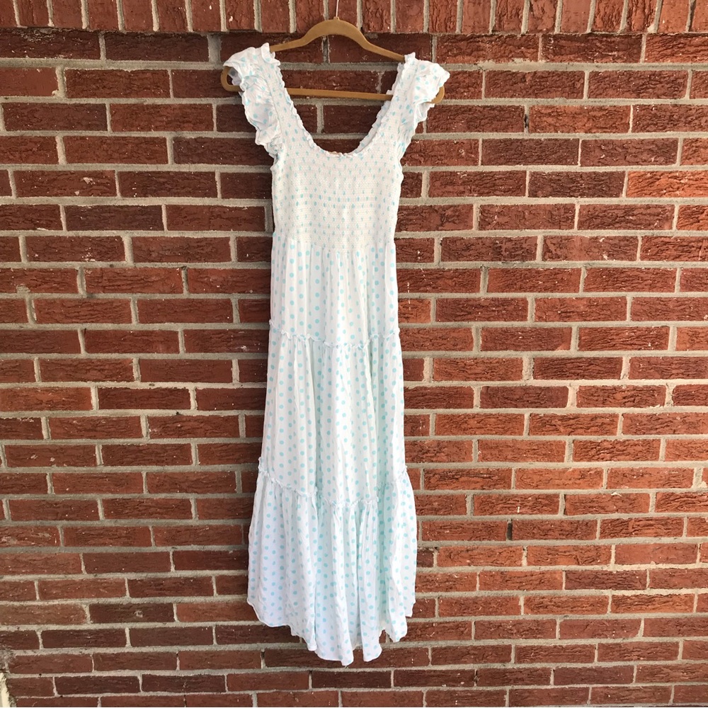 NWOT Anthropologie Araminta James Positano Tiered Maxi Dress Polka Dot Small - Picture 7 of 11